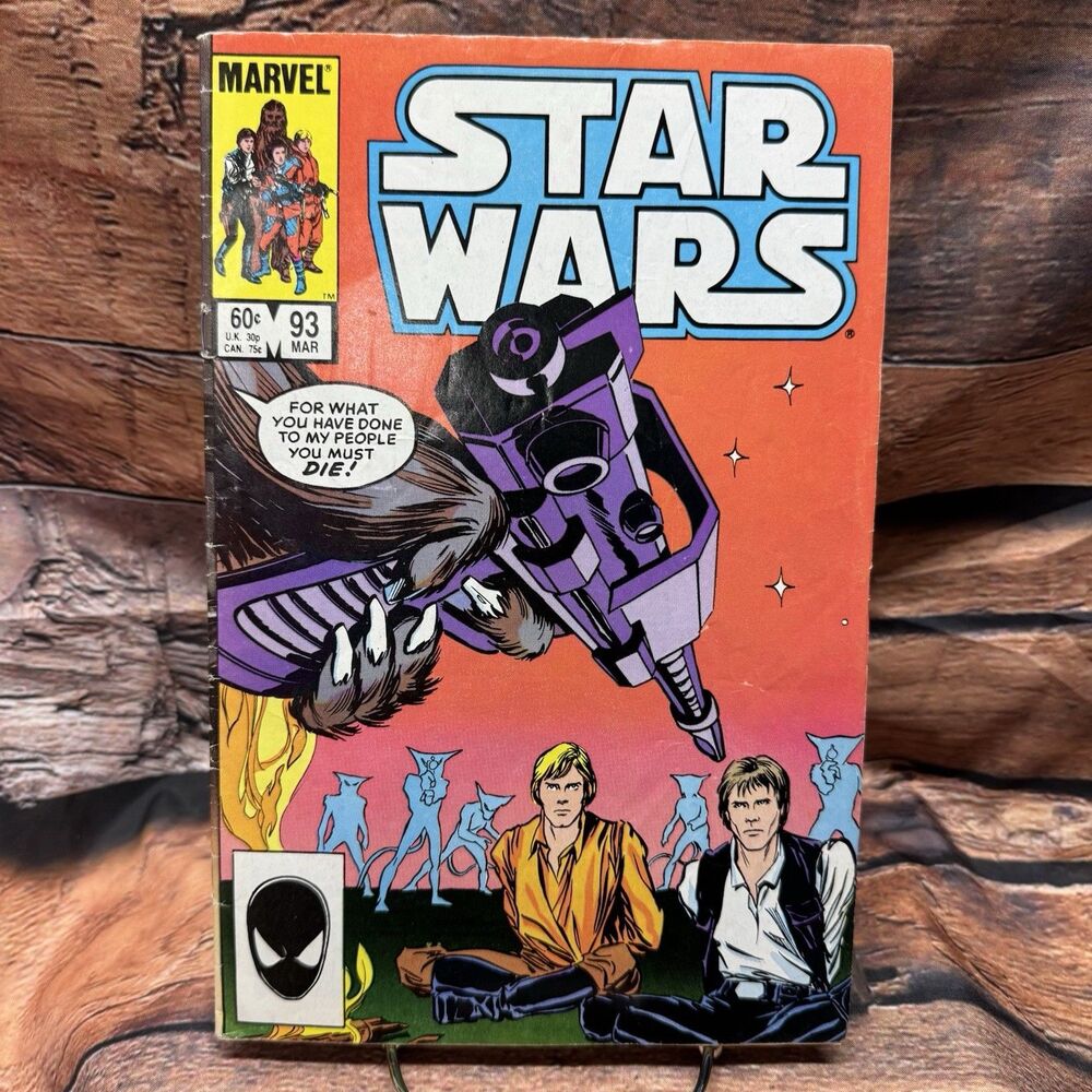 Star Wars 93 Marvel 1985 Newsstand Han Solo Luke Skywalker Chewbacca Comic VG